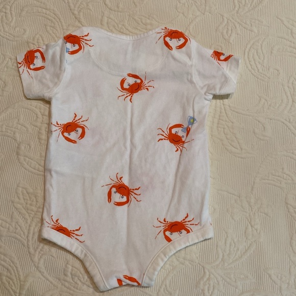 Joules 2 piece onesie tshirt & overalls with crab 🦀  design Size 3-6M - Picture 7 of 16
